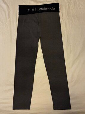 Miami Style - grey and black leggings - size small